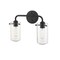 Z-Lite Delaney 2 Light Vanity, Matte Black & Clear 471-2V-MB - alternate 4